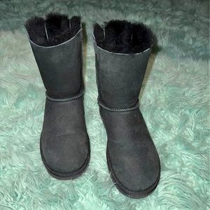 UGG Black Winter Boots with Sheepskin Lining